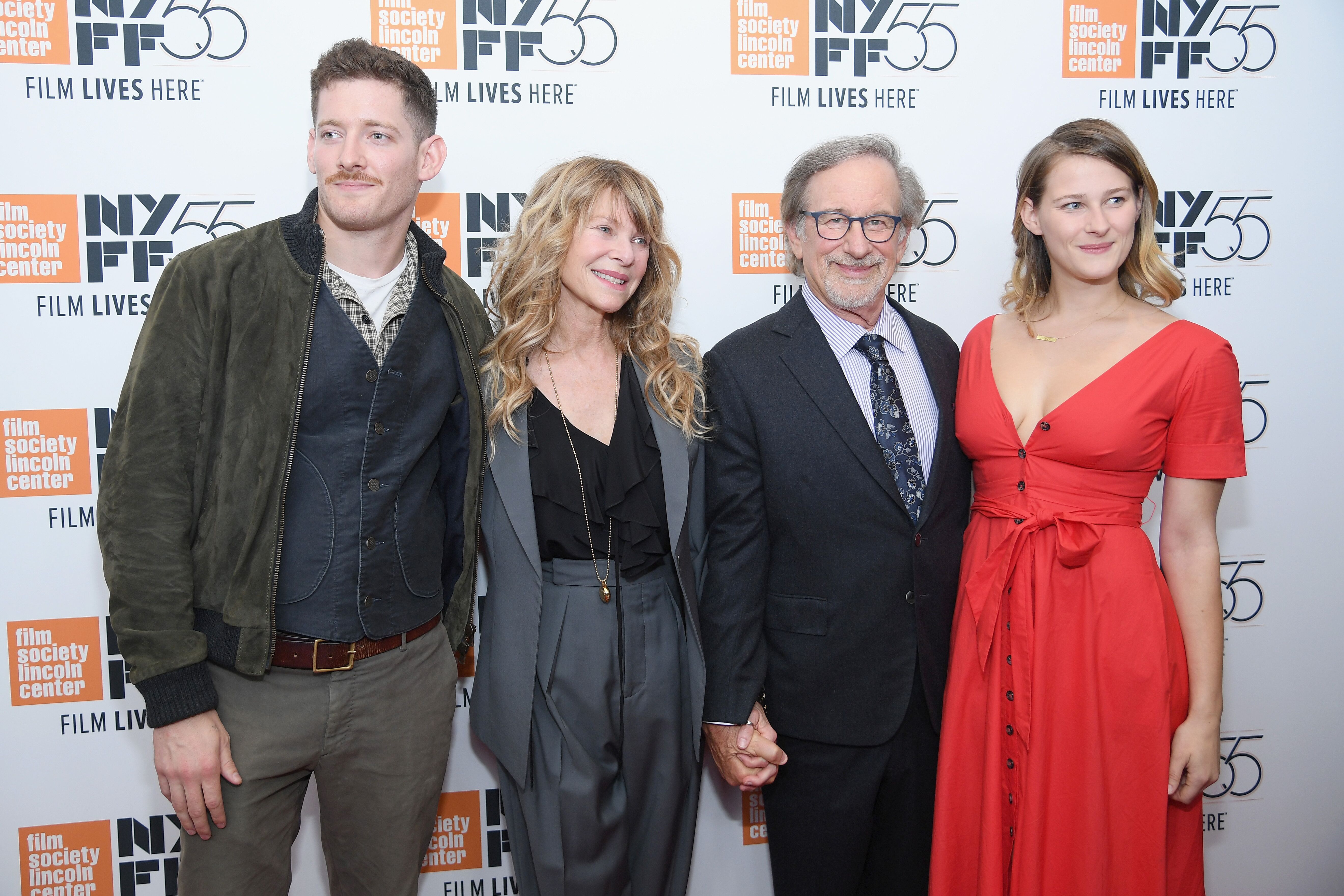 Sawyer Avery Spielberg, Kate Capshaw, Steven Spielberg and Destry Allyn Spielberg attend 55th New York Film Festival screening of "Spielberg." | Source: Getty Images