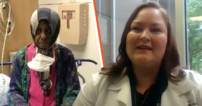 Picture of Gail [left] Picture of nurse Franco [right] | Photo: youtube.com/CBS News || twitter.com/CBSNews