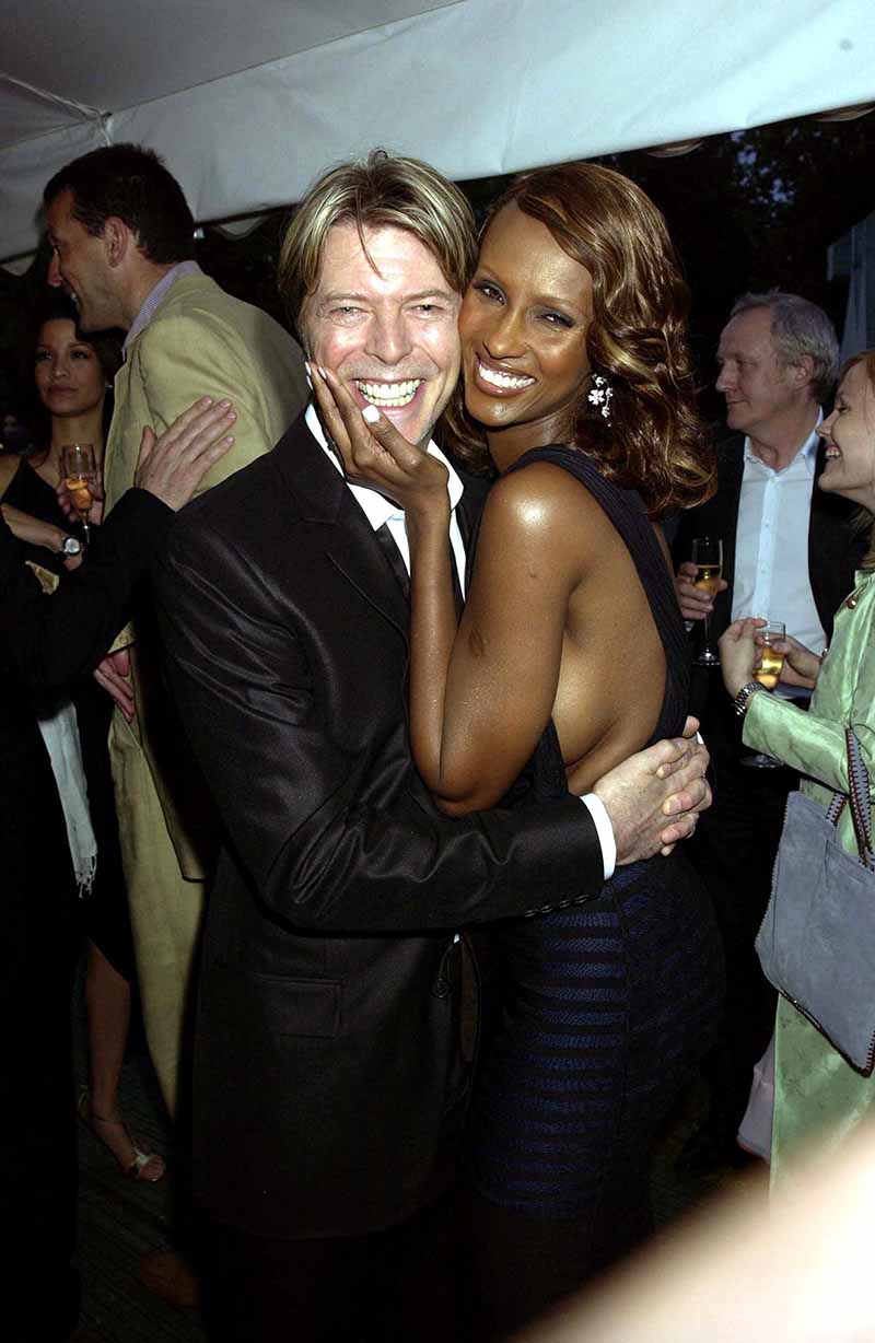 David Bowie & Wife Iman, The Serpentine Gallery Summer Party In London in 2002. I Image: Getty Images.