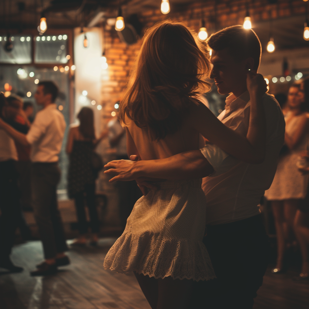 A couple dancing at a party | Source: Midjourney