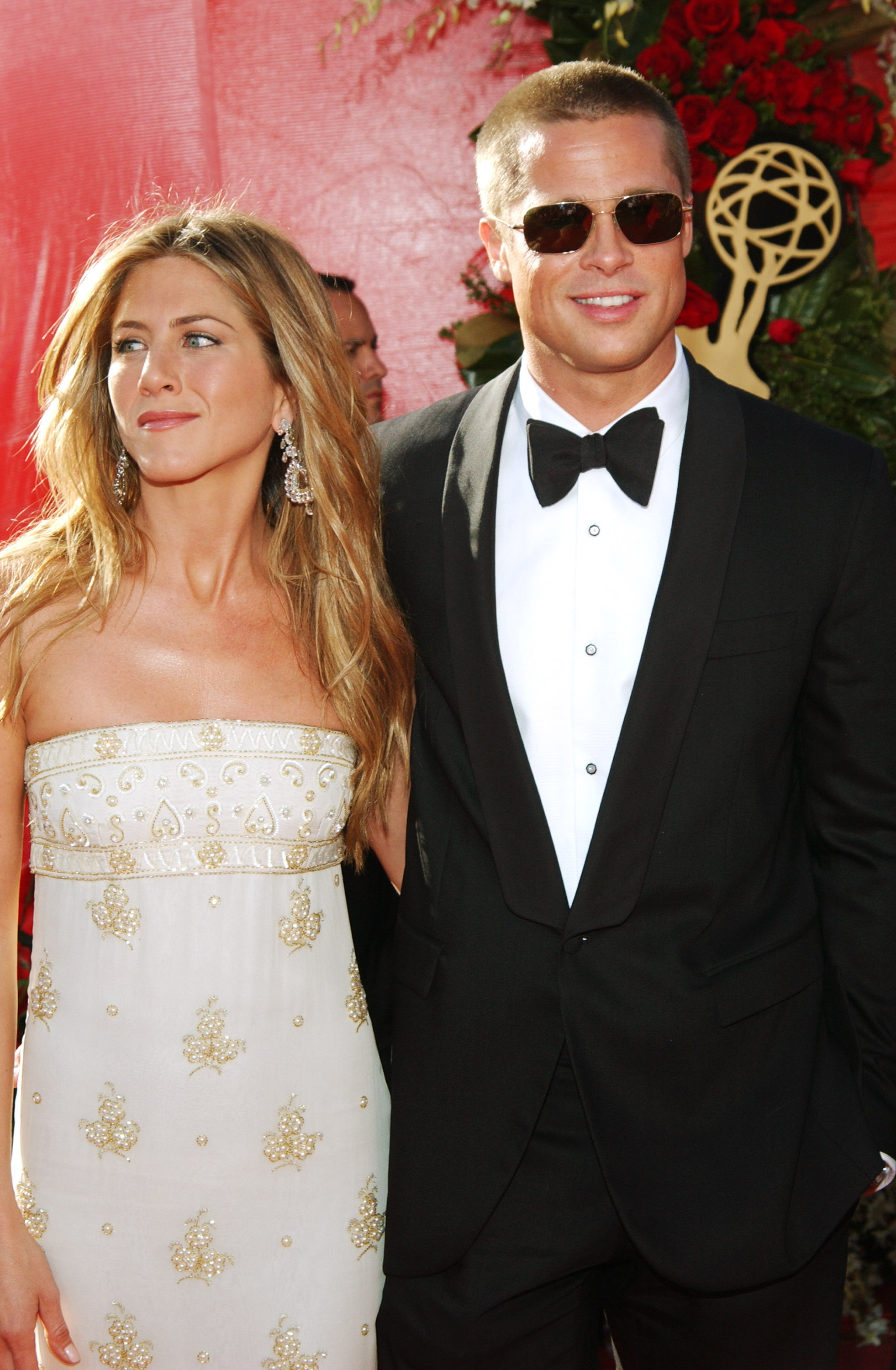 Jennifer Aniston and Brad Pitt during The 56th Annual Primetime Emmy Awards at The Shrine Auditorium in Los Angeles, California, September 19, 2004 | Source: Getty Images