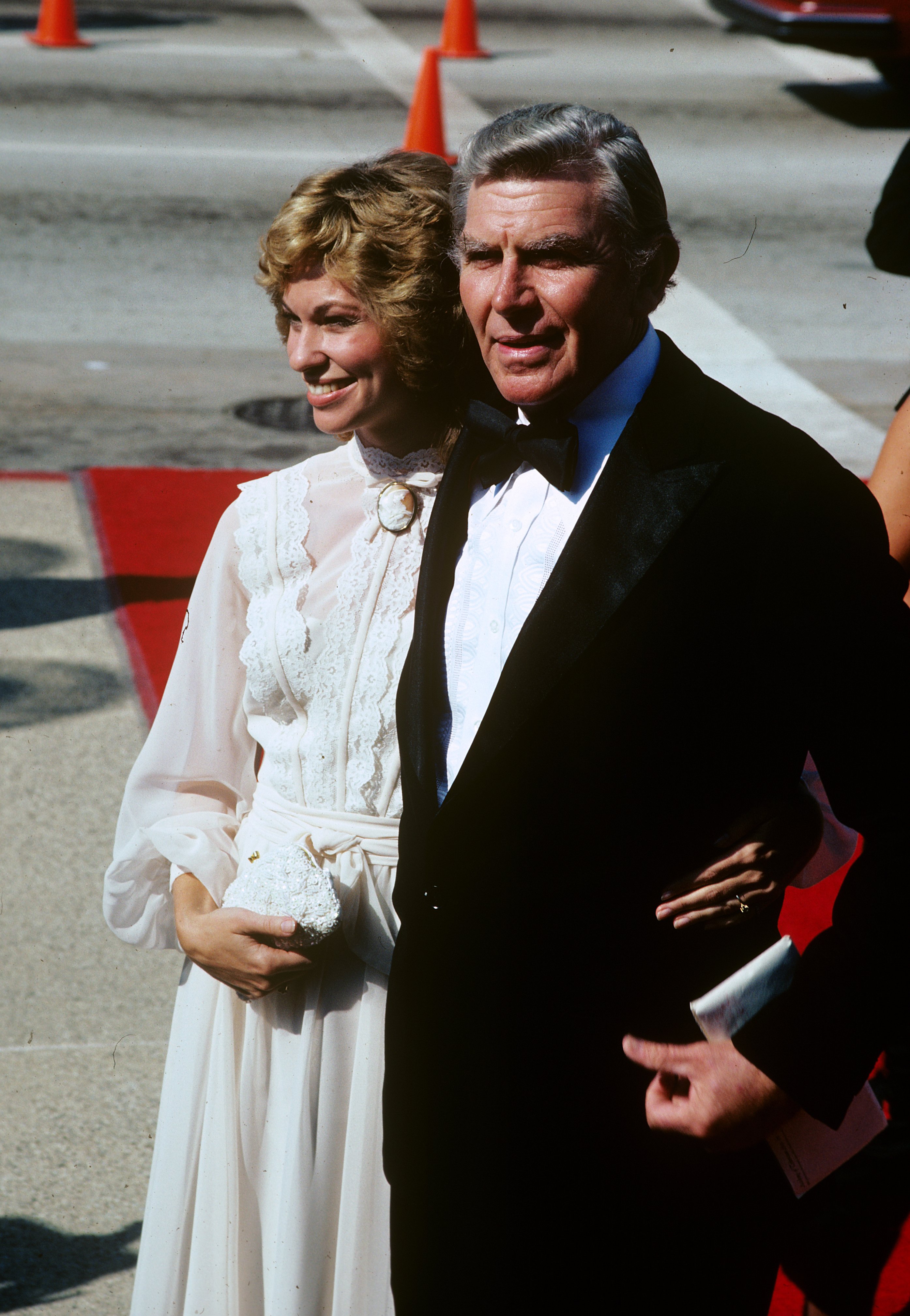 Andy Griffith and Cindi Knight pictured in Los Angeles, in October of 1981. | Source: Getty Images