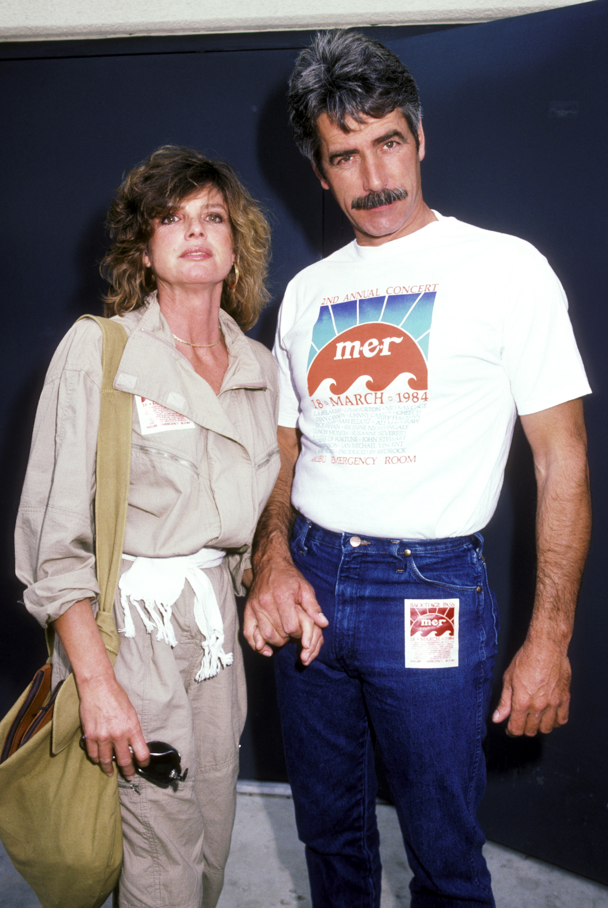 Katharine Ross and Sam Elliott at the Second Annual Benefit Concert for Malibu Emergency Room on March 18, 1984, in California.│ Source: Getty Images