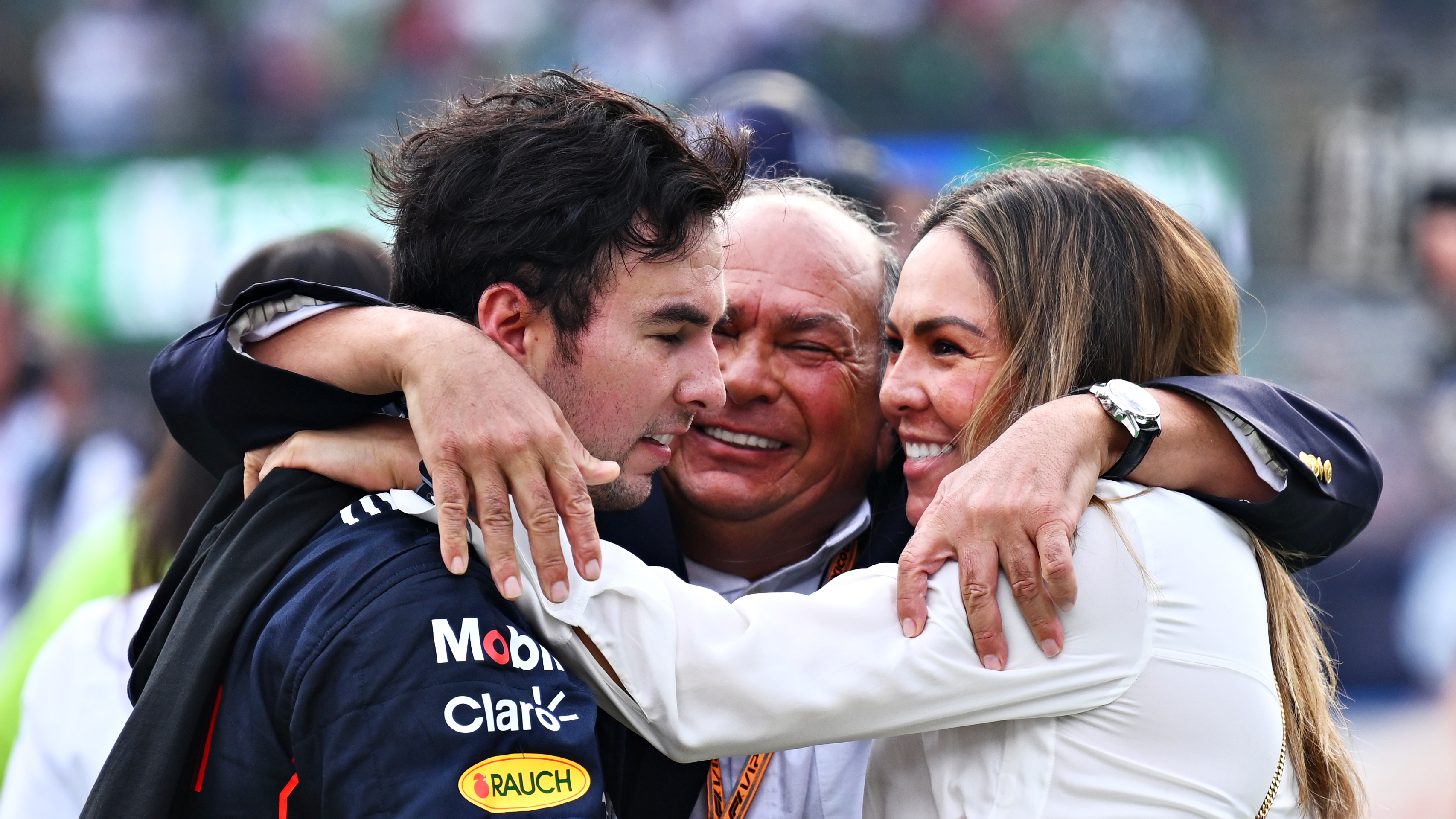 Sergio Perez, Antonio Perez Garibay, and Paola Perez during the F1 Grand Prix of Mexico at Autodromo Hermanos Rodriguez on October 30, 2022, in Mexico City, Mexico. | Source: Getty Images