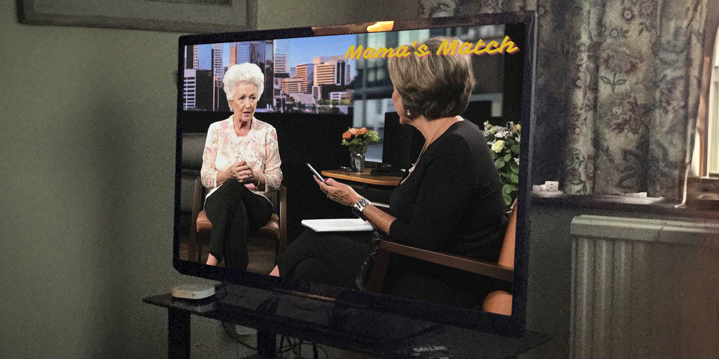 Senior woman being interviewed on a talk show | Source: 