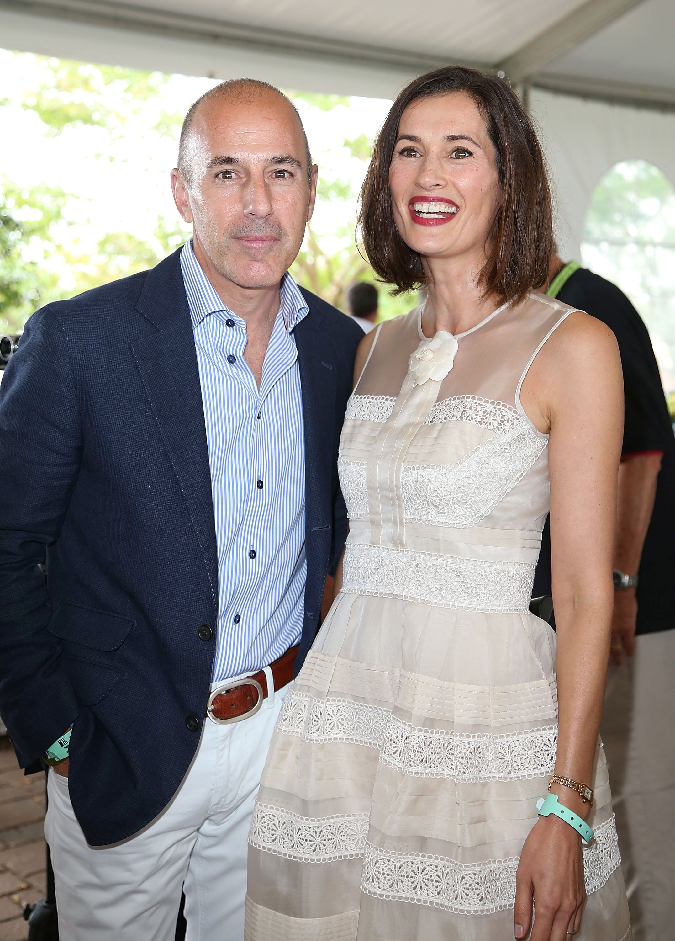 Matt Lauer and wife Annette Roque Lauer at the 38th Annual Hampton Classic Horse Show on September 1, 2013, in Bridgehampton, New York | Photo: Sonia Moskowitz/Getty Images