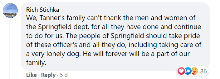 Facebook user commenting on a post by the Springfield, MO Police Department. | Source: facebook.com/SGFPolice