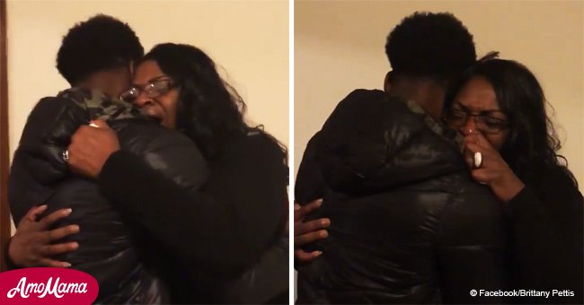 Video shows mom's screaming fit when her soldier son returned home