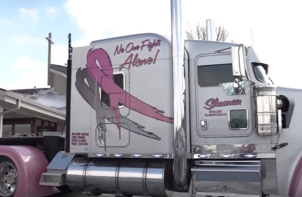 Truck tricked out for Mark Shuman's "Last Ride" | Source: YouTube/CDLLife