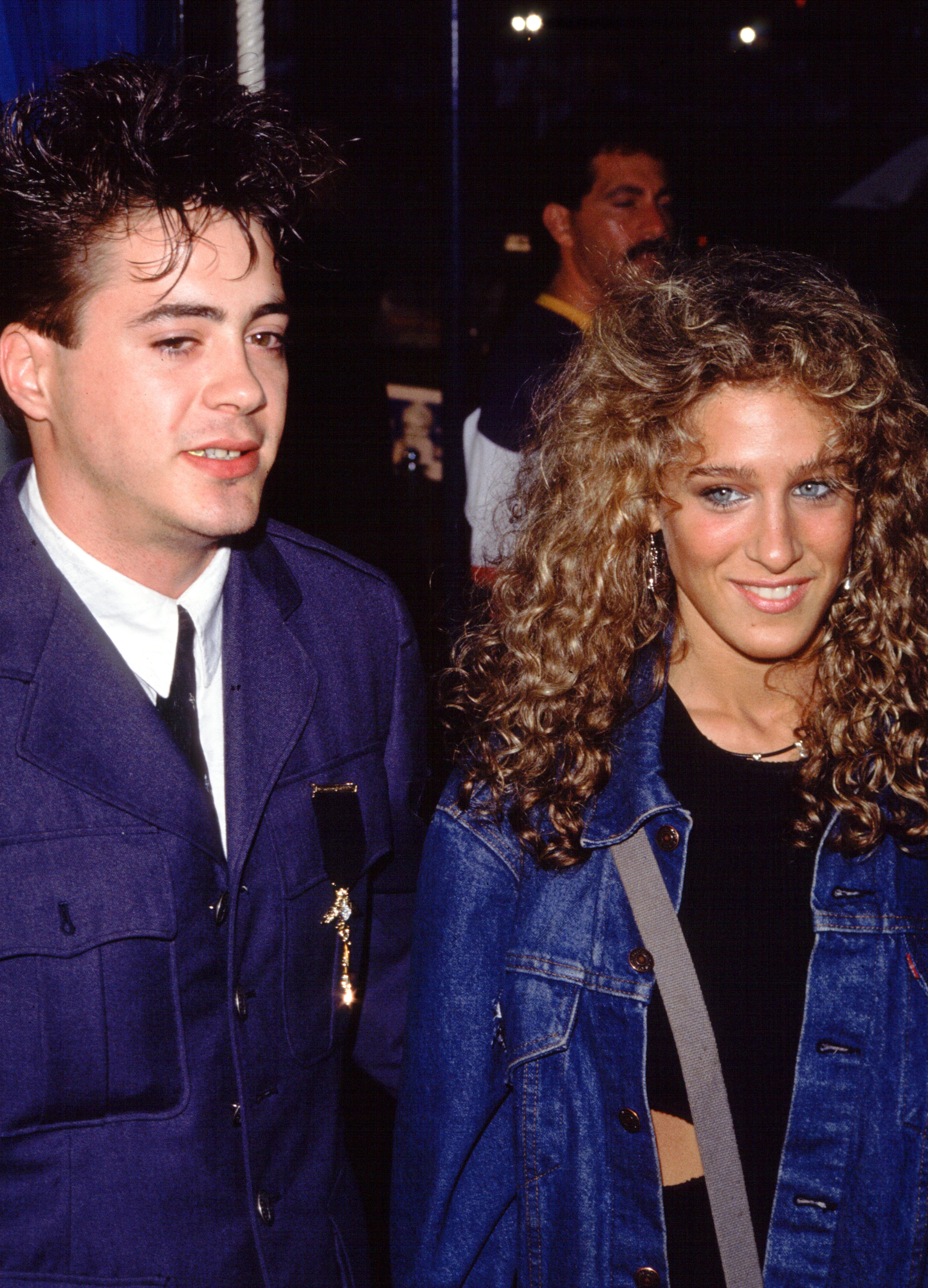 Robert Downey Jr. and Sarah Jessica Parker at the screening of the CBS Television Movie "Going for the Gold: The Bill Johnson Story," 1985, Los Angeles, California. | Photo: Getty Images
