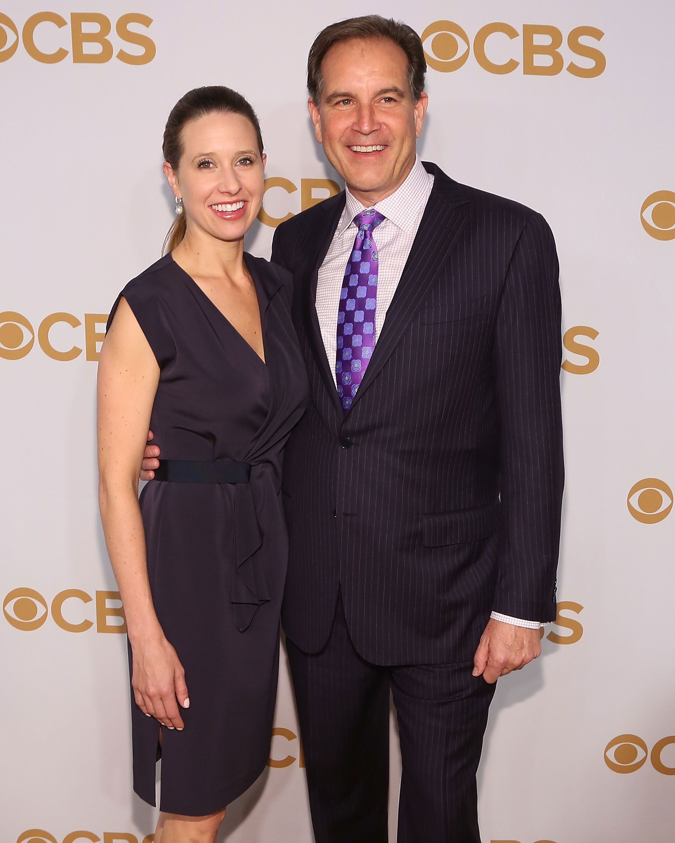 Courtney Richards and Jim Nantz during the 2015 CBS Upfront at The Tent at Lincoln Center on May 13, 2015, in New York City. | Source: Getty Images