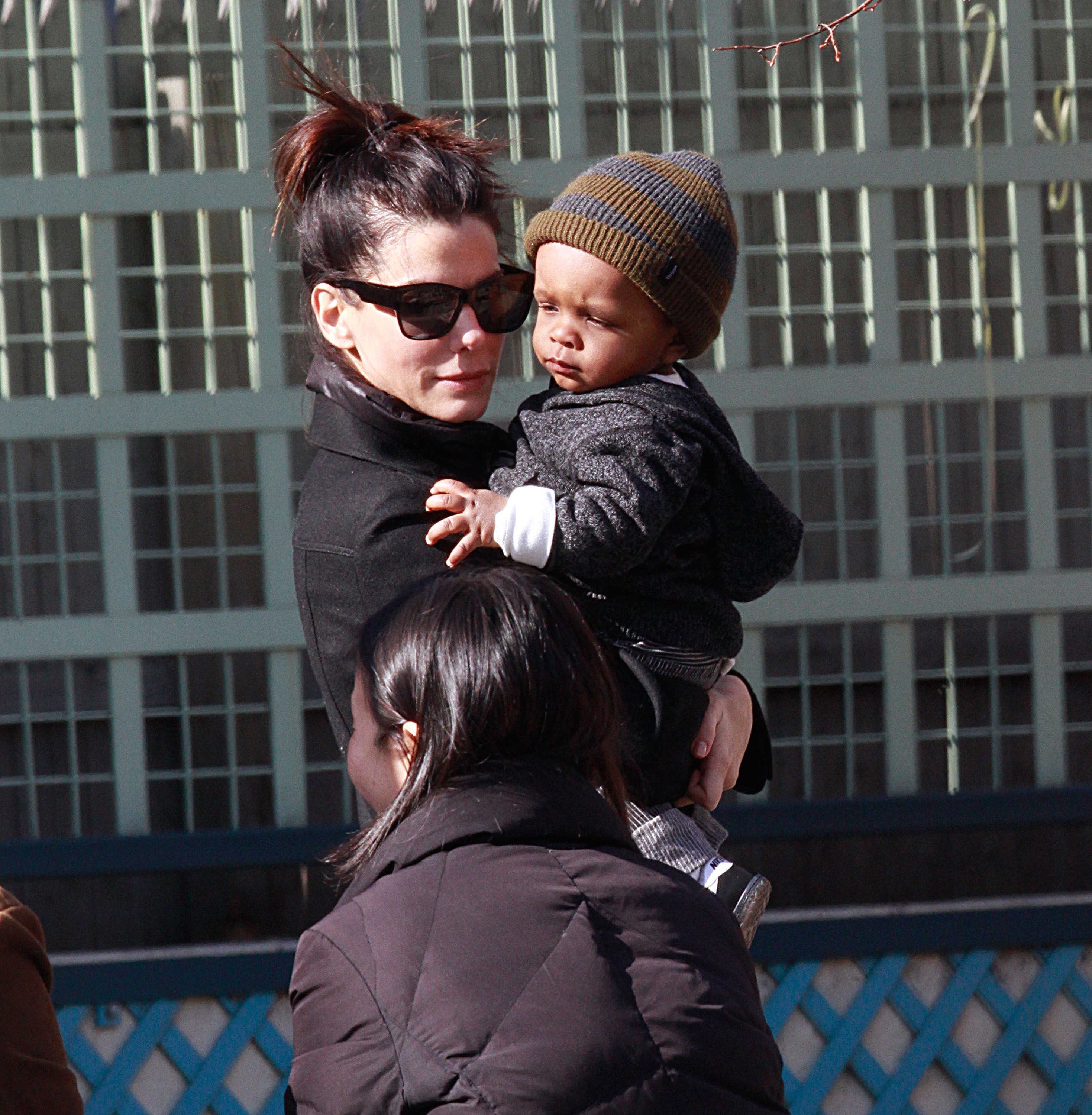 Sandra Bullock and son Louis Bullock are seen on the streets of Manhattan on March 20, 2011, in New York City. | Source: Getty Images