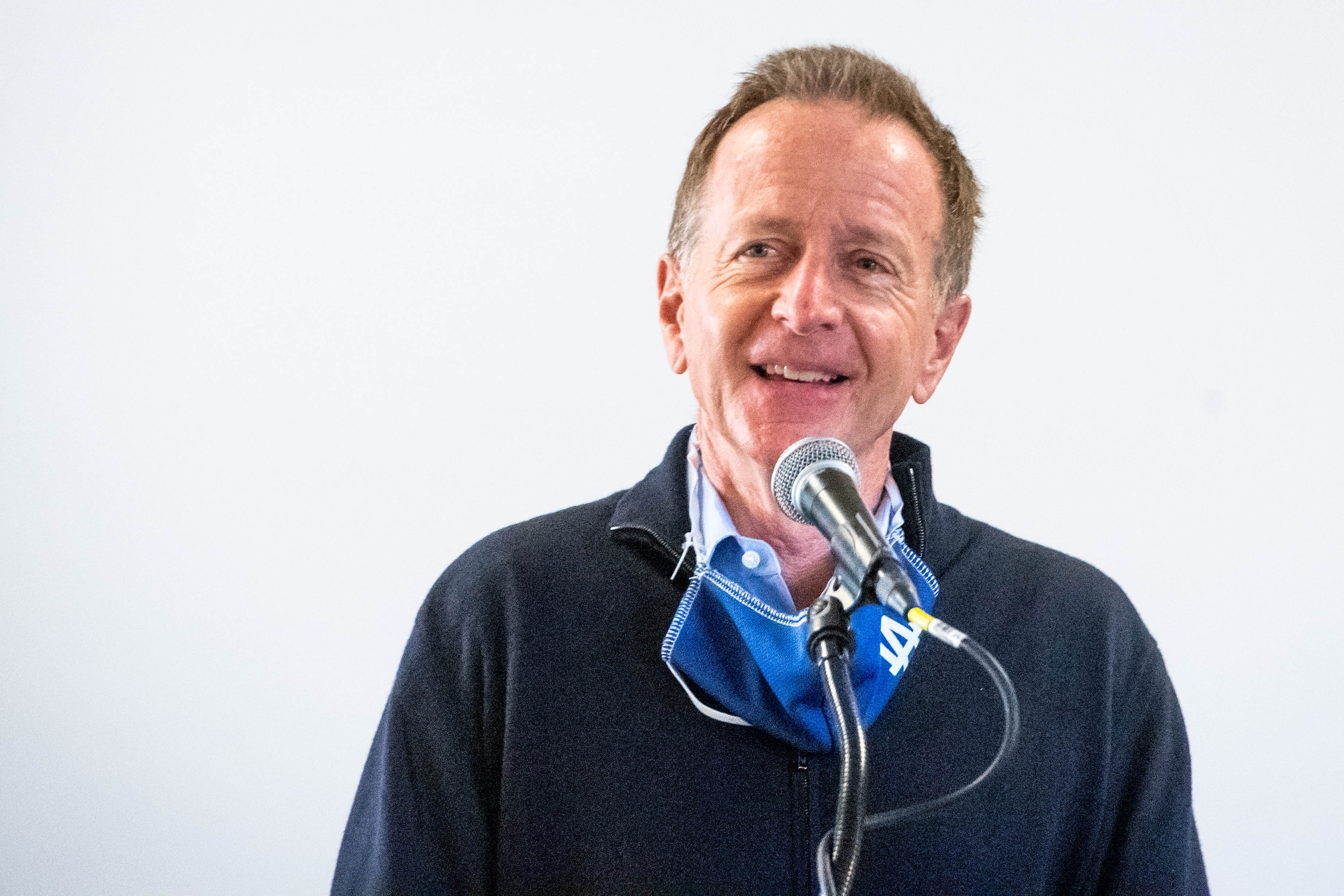 Austin Beutner at Crenshaw High School in Los Angeles on May 5, 2021 | Source: Getty Images