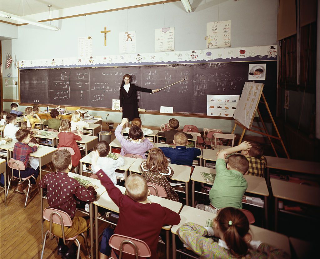 A childrens classroom years ago. | Source: Shutterstock