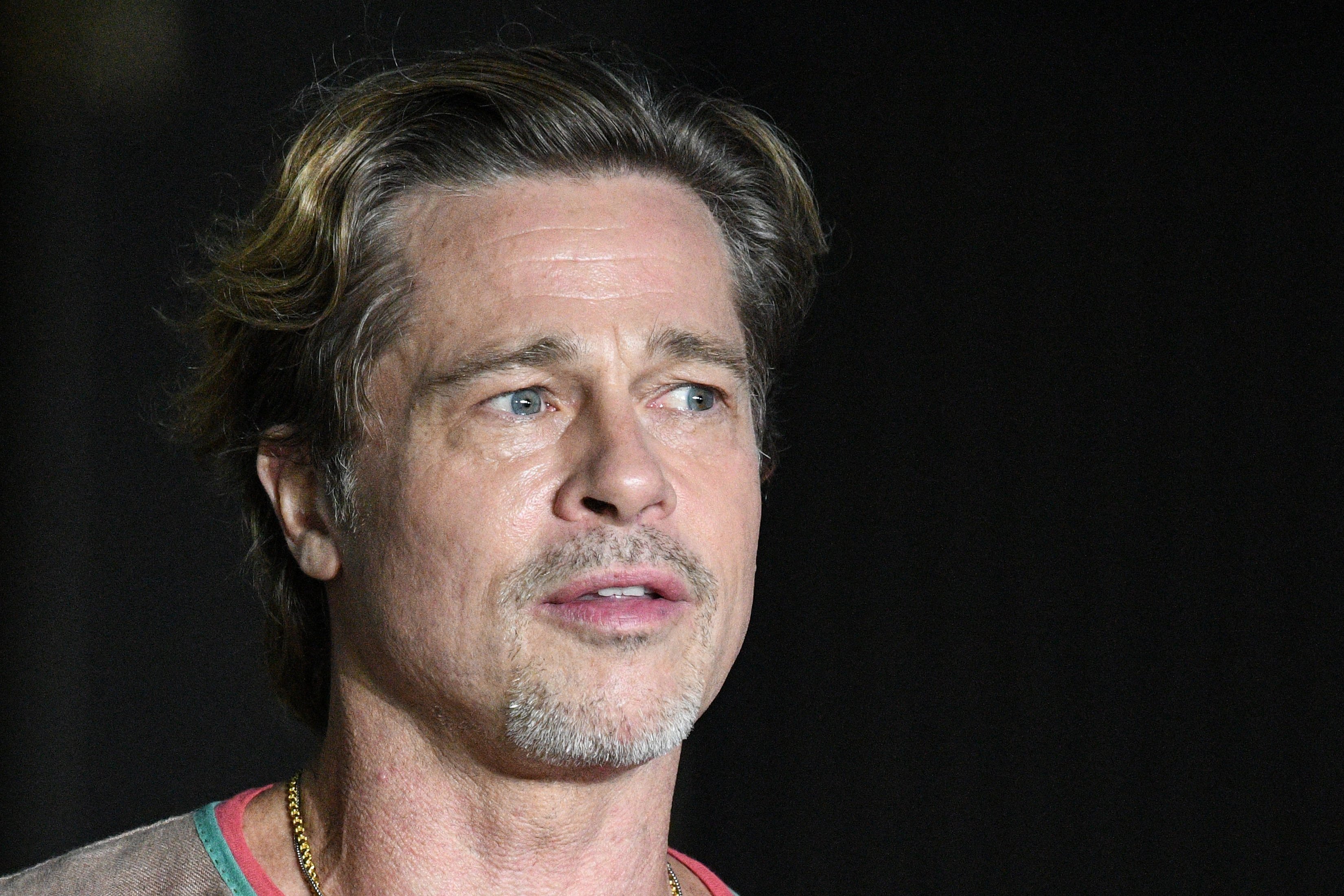 US actor Brad Pitt speaks during a promotional event at Koyasan Tokyo Betsuin Temple for his film "Bullet Train" in Tokyo on August 22, 2022. | Source: Getty Images