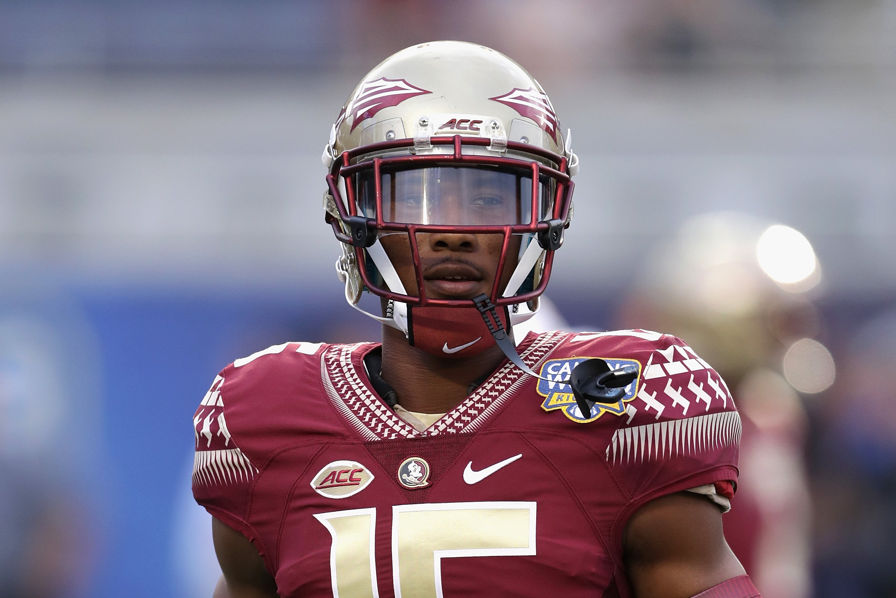 Travis Rudolph during a Florida State Seminoles game against the Mississippi Rebels on September 5, 2016 in Orlando, Florida. | Source: Getty Images