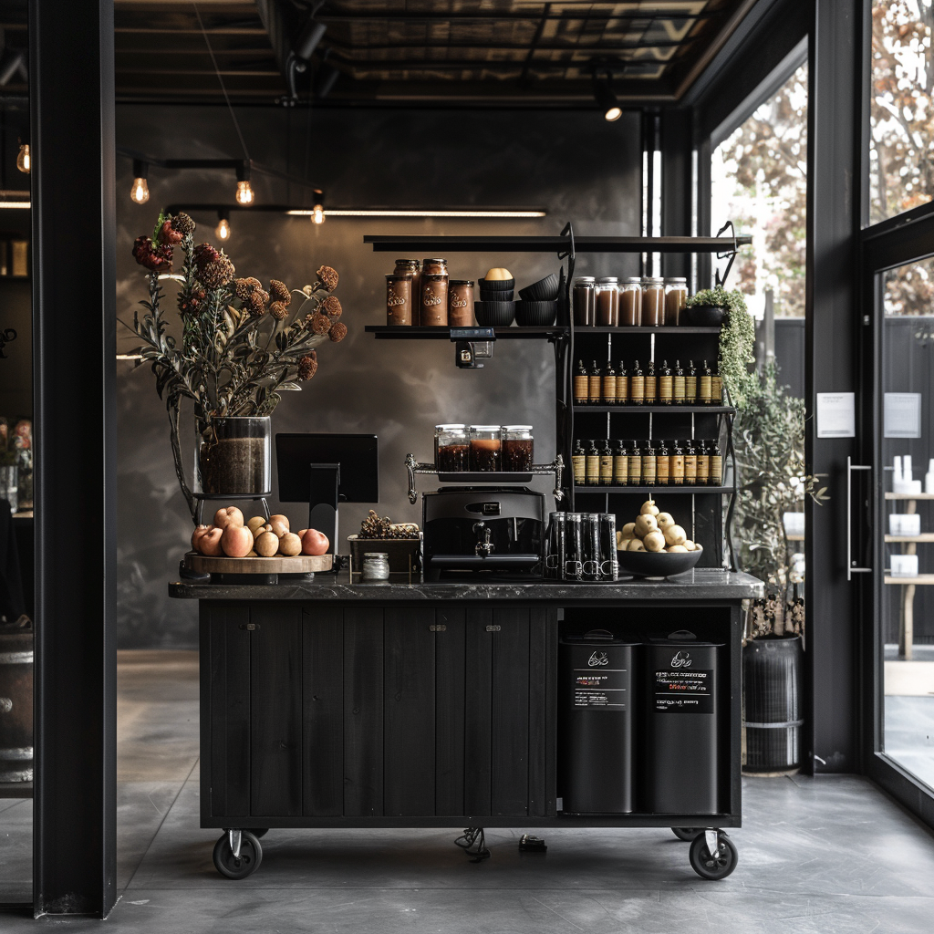 A coffee cart in an office | Source: Midjourney