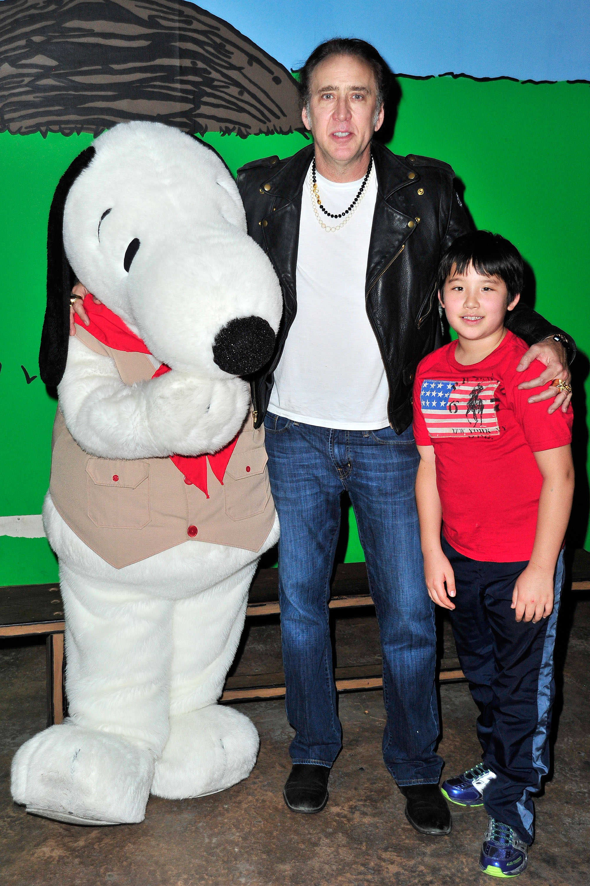 Nicolas Cage and his son Kal-El Cage visit Knott's Berry Farm on September 12, 2015, in Buena Park, California | Source: Getty Images