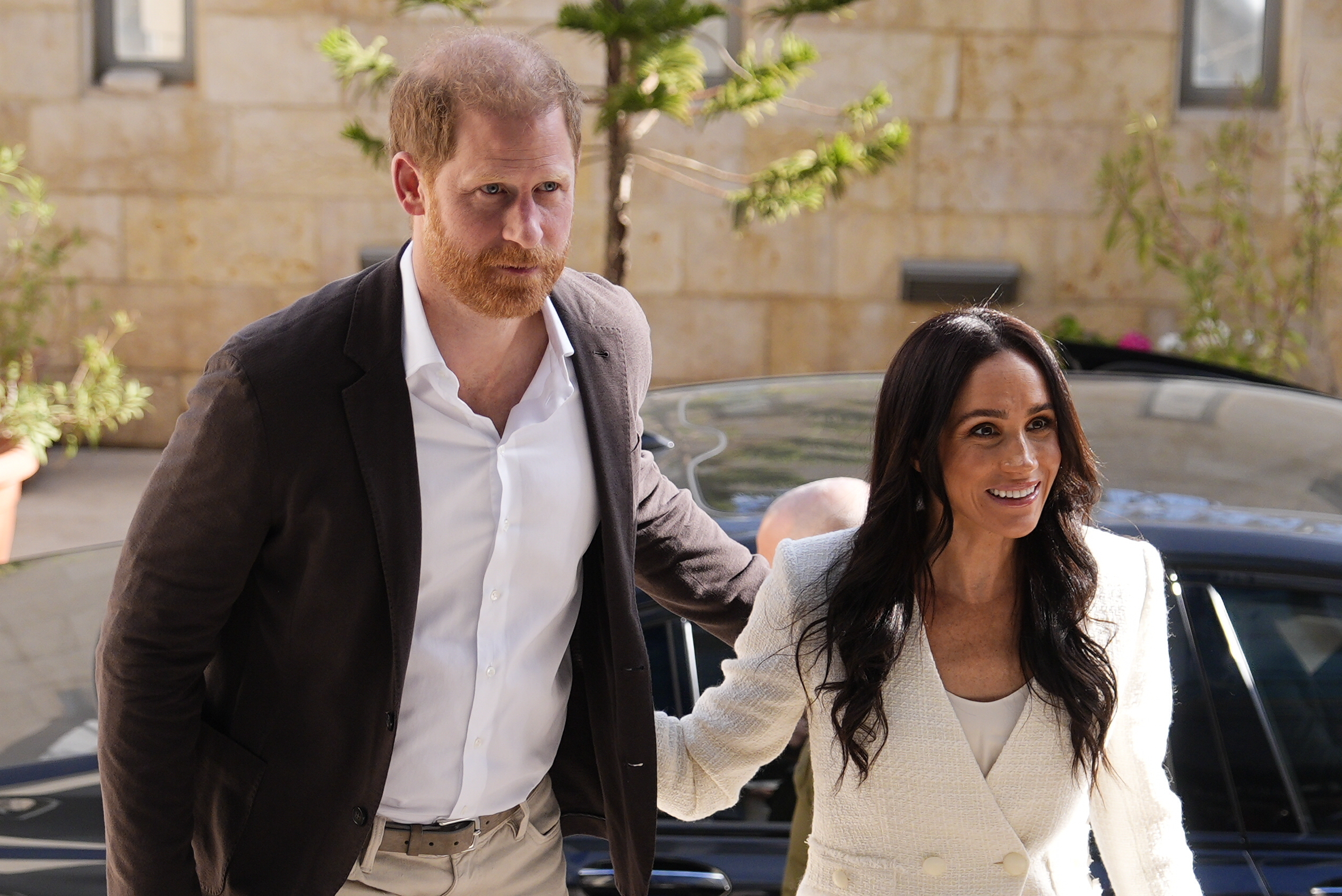 Prince Harry and Meghan Markle attends a World Health Organisation roundtable with key donors and humanitarian partners in Amman, Jordan on February 25, 2026 | Source: Getty Images
