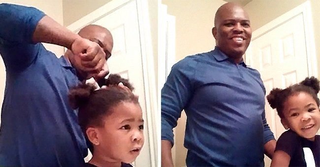 3-year-old girl coaches her dad through morning hair duty in adorable video