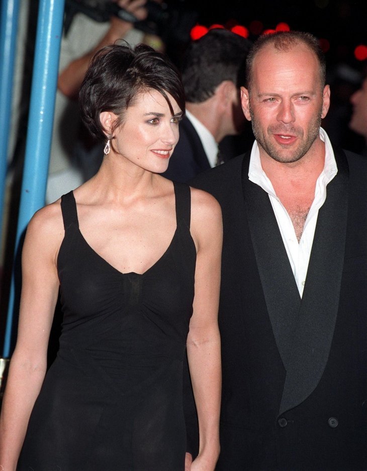 DEMI MOORE & Bruce Willis at the premiere of her movie "G.I. Jane." | Source: Shutterstock