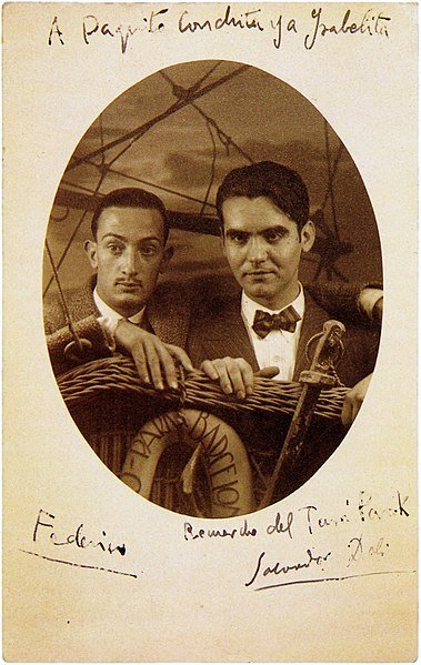 Salvador Dalí, Federico García Lorca, Barcelona, 1925.| Fuente: commons.wikimedia.org Salvador Dalí, Federico García Lorca, Barcelona, 1925.| Fuente: commons.wikimedia.org