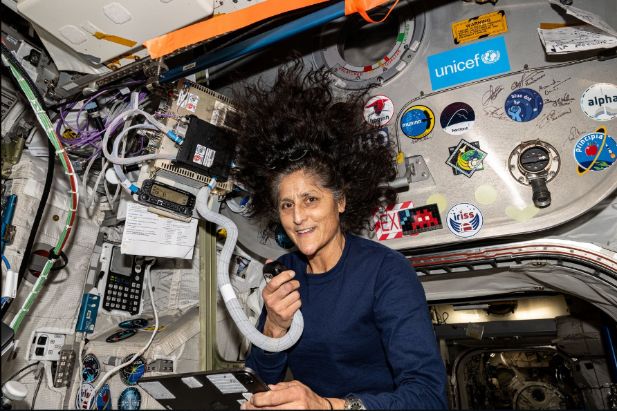 A photo of Sunita Williams in space from a post dated August 24, 2024. | Source: X/NASA