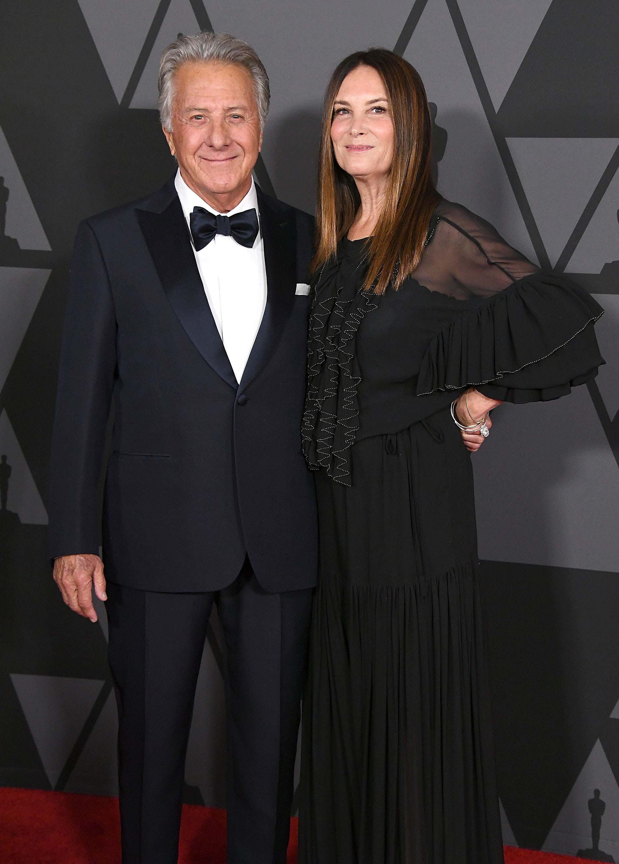 Dustin Hoffman and Lisa Hoffman at the Academy Of Motion Picture Arts And Sciences' 9th Annual Governors Awards in Hollywood, California on November 11, 2017. | Source: Getty Images