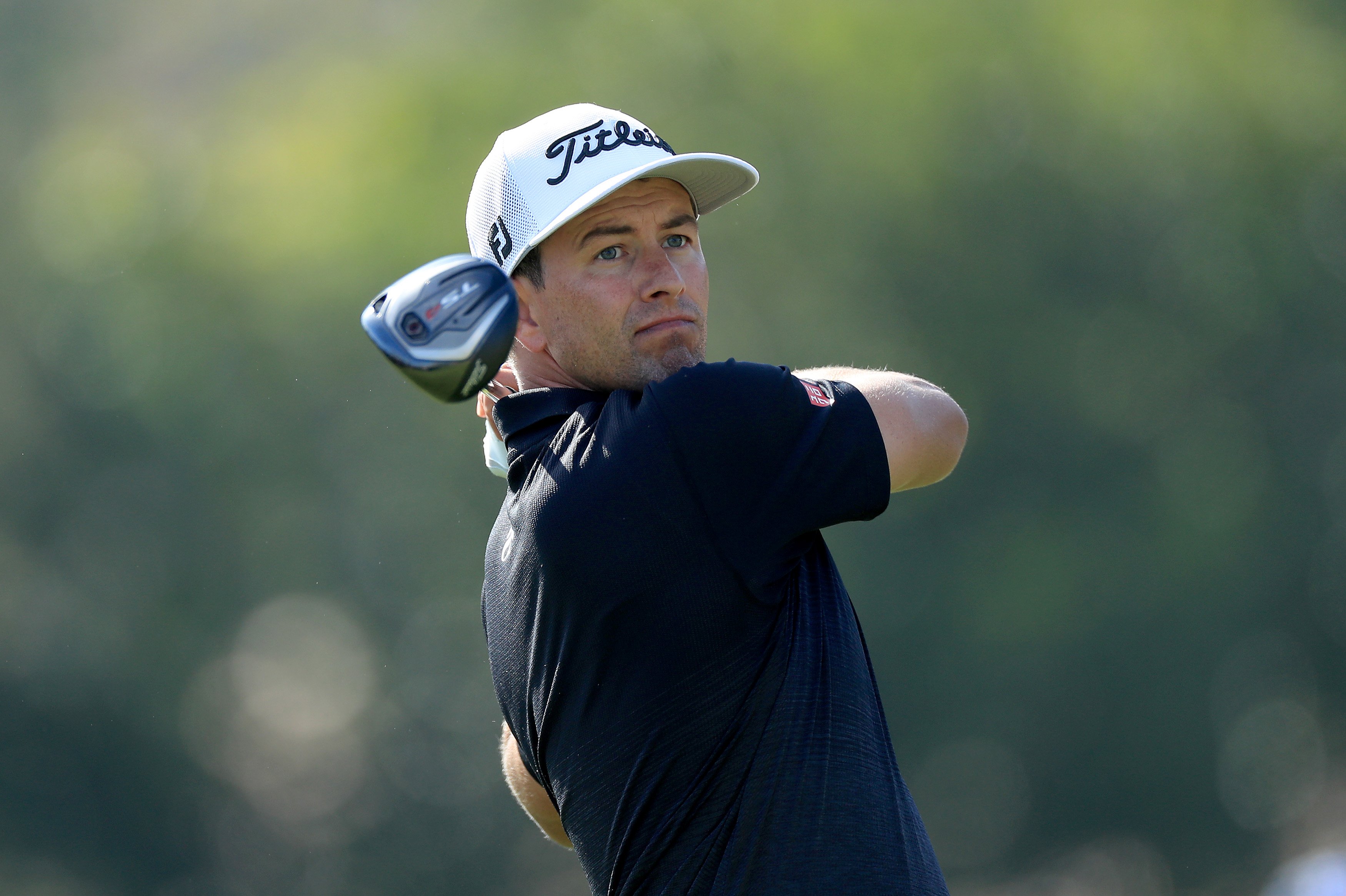  Adam Scott plays golf during the third round of the Genesis Invitational at The Riviera Country Club on February 15, 2020, in Pacific Palisades, California. | Source: Getty Images.