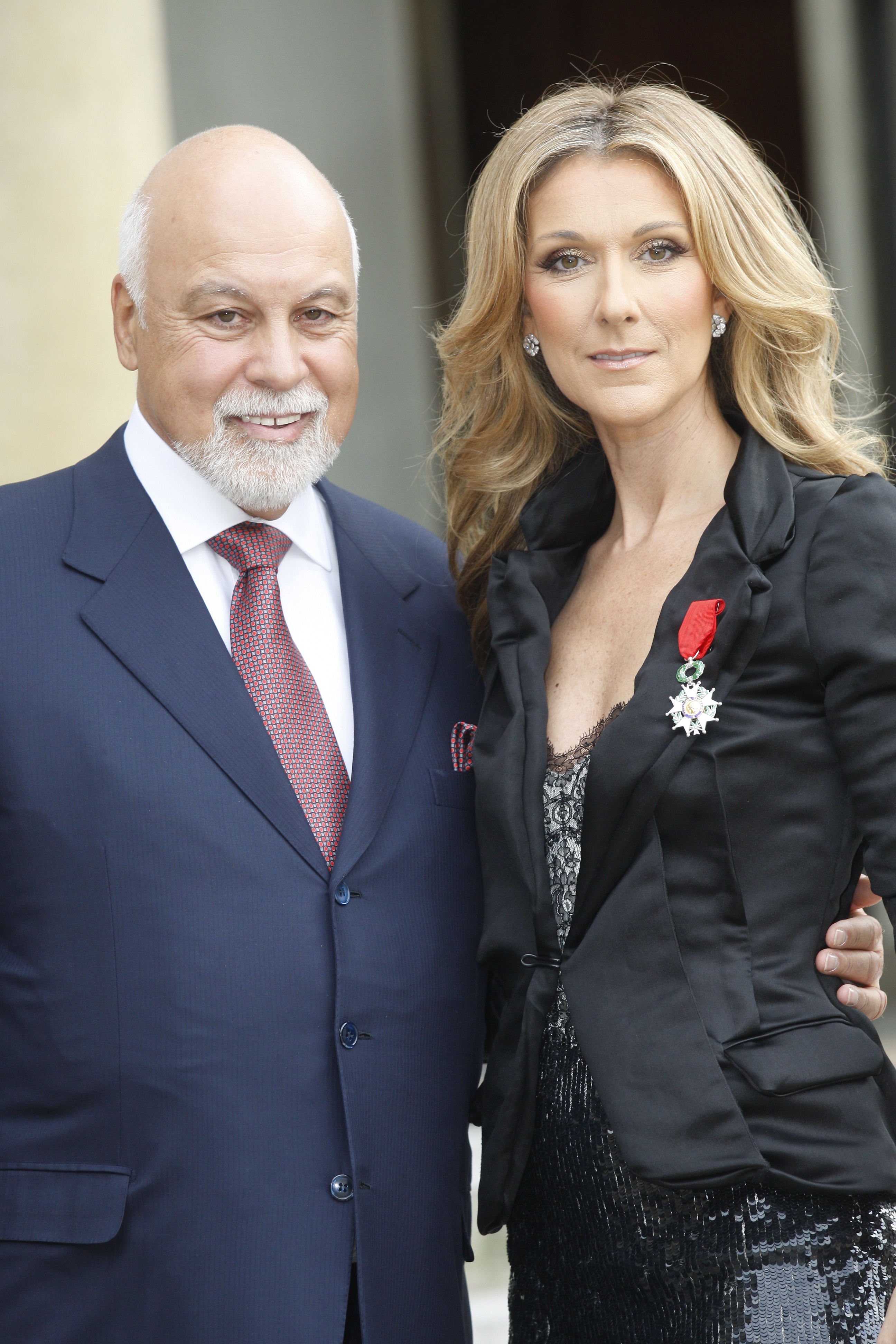 Celine Dion and Rene Angelil at the Elysee Palace, in Paris, France on May 22nd, 2008 | Source: Getty Images