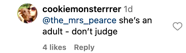 Fan comment about Emma Roberts, dated November 26, 2023 | Source: Instagram/justjared