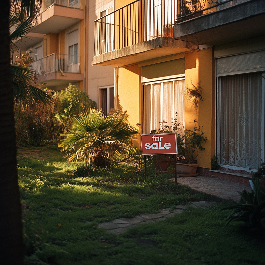 An apartment with a nice garden for sale | Source: Midjourney