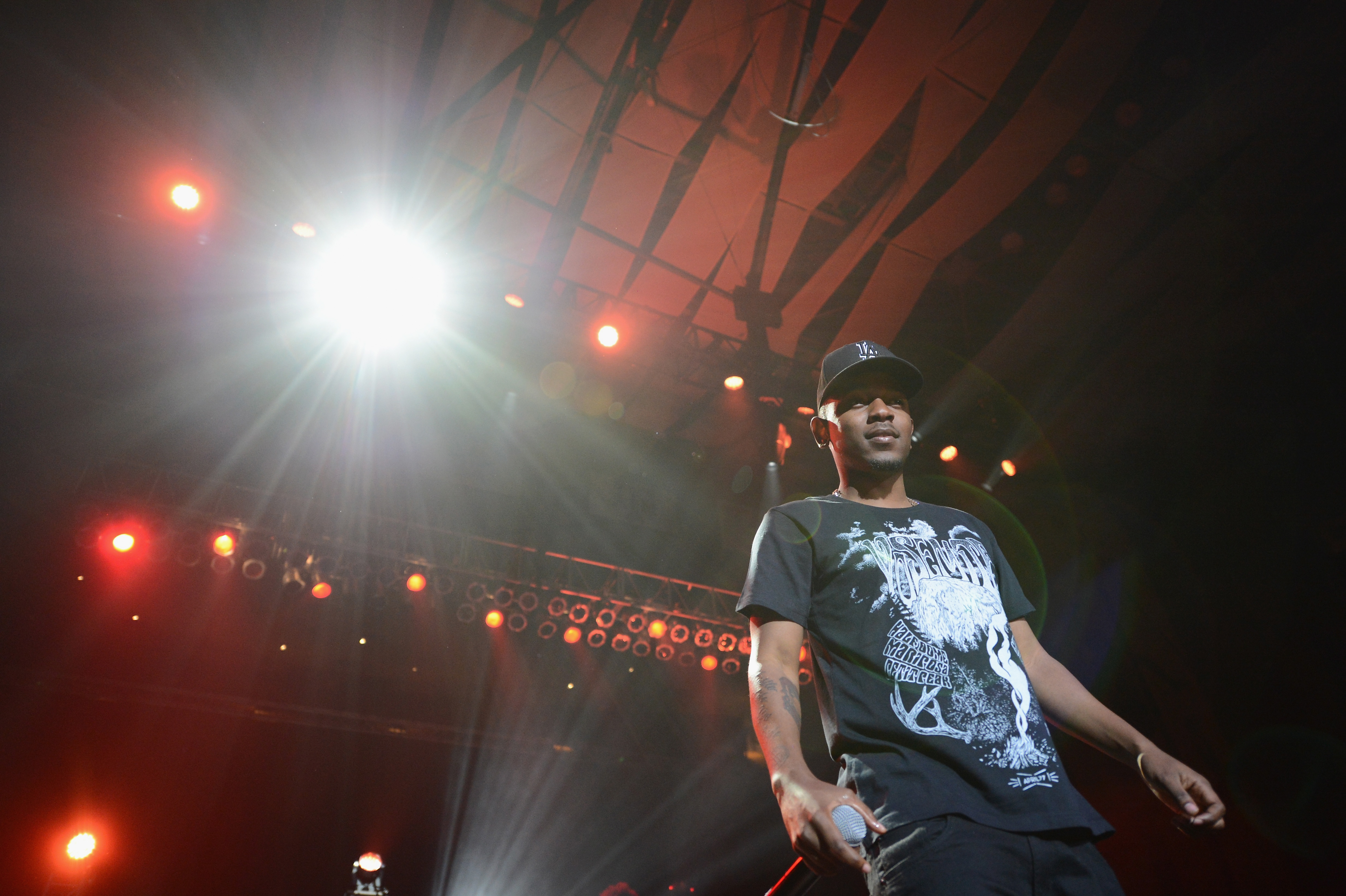 Kendrick Lamar during the 12th annual Commodore Quake at Vanderbilt University Memorial Gymnasium on October 3, 2013, in Nashville, Tennessee | Source: Getty Images