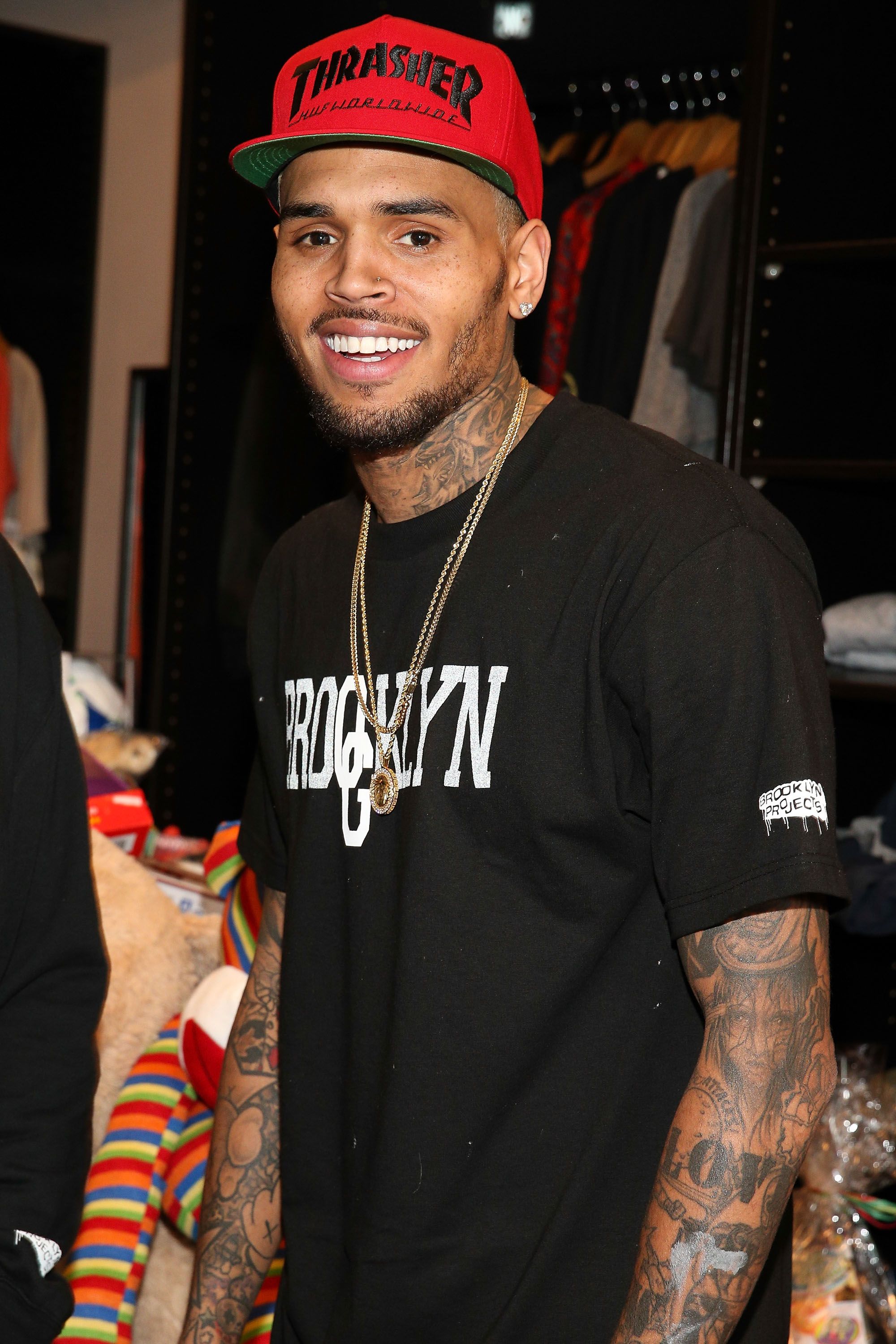 Chris Brown during the 1st Annual Xmas Toy Drive hosted by himself and Brooklyn Projects on December 22, 2013 in Los Angeles, California. | Source: Getty Images