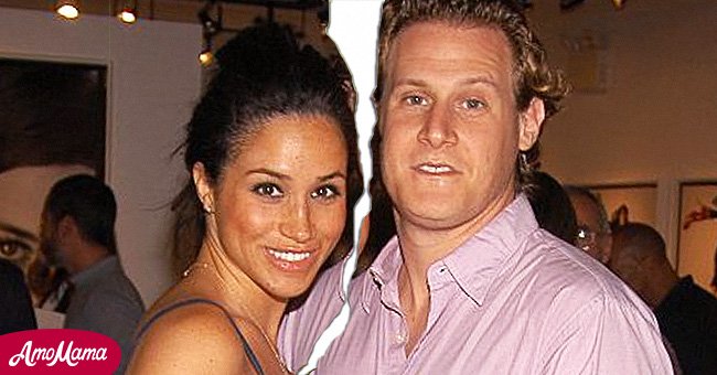 A picture of Meghan Markle and her ex-husband Trevor Engelson | Photo: Getty  Images