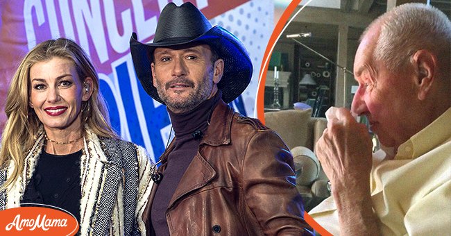 Tim McGraw and Faith Hill at an event [left], A photo of Tim McGraw's dad, Tug McGraw [right] | Photo: instagram.com/faithhill  Getty Images