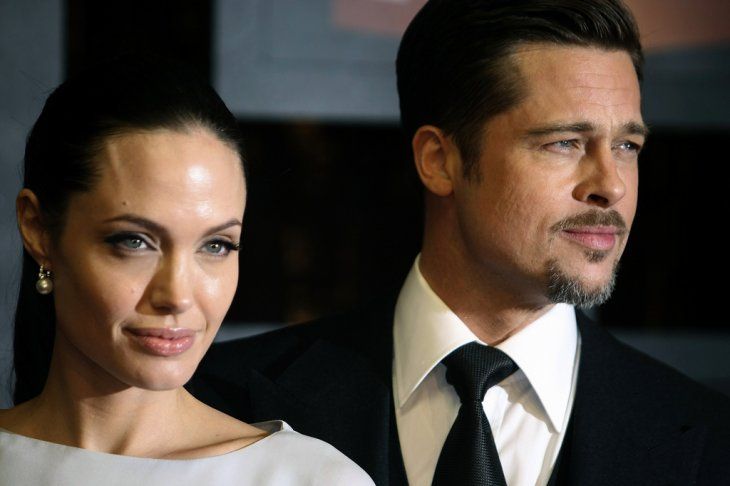 Brad Pitt et Angelina Jolie lorsqu'ils étaient encore en couple. l Source : Flickr