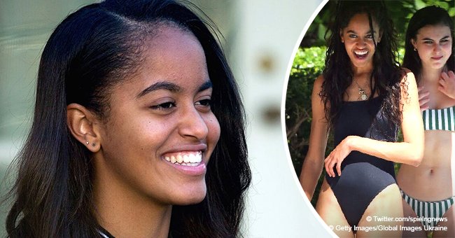 Malia Obama Flaunted Her Body in Tasteful Black Swimsuit While Drinking Wine in Miami in Photos