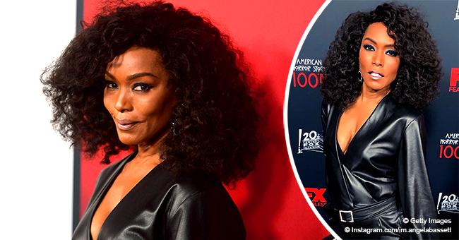 Angela Bassett Of 'Black Panther' Rocks Plunging Leather Outfit As She ...