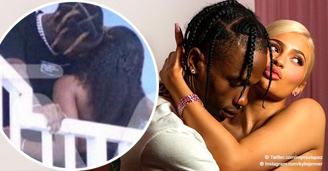 Travis Scott responds to cheating rumors after pic of man who looks like him & another lady emerges