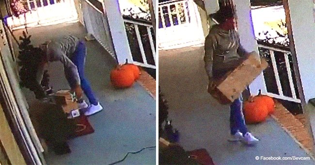 Video of delivery person caught stealing Amazon package she 'delivered' went viral last year