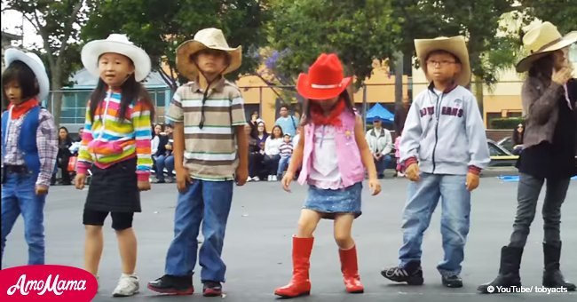 Tiny cowboys and cowgirls perform cute-as-can-be line dance to 'Achy Breaky Heart'