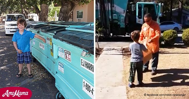 Autistic boy fascinated by garbage trucks receives a surprise from a driver he's never met