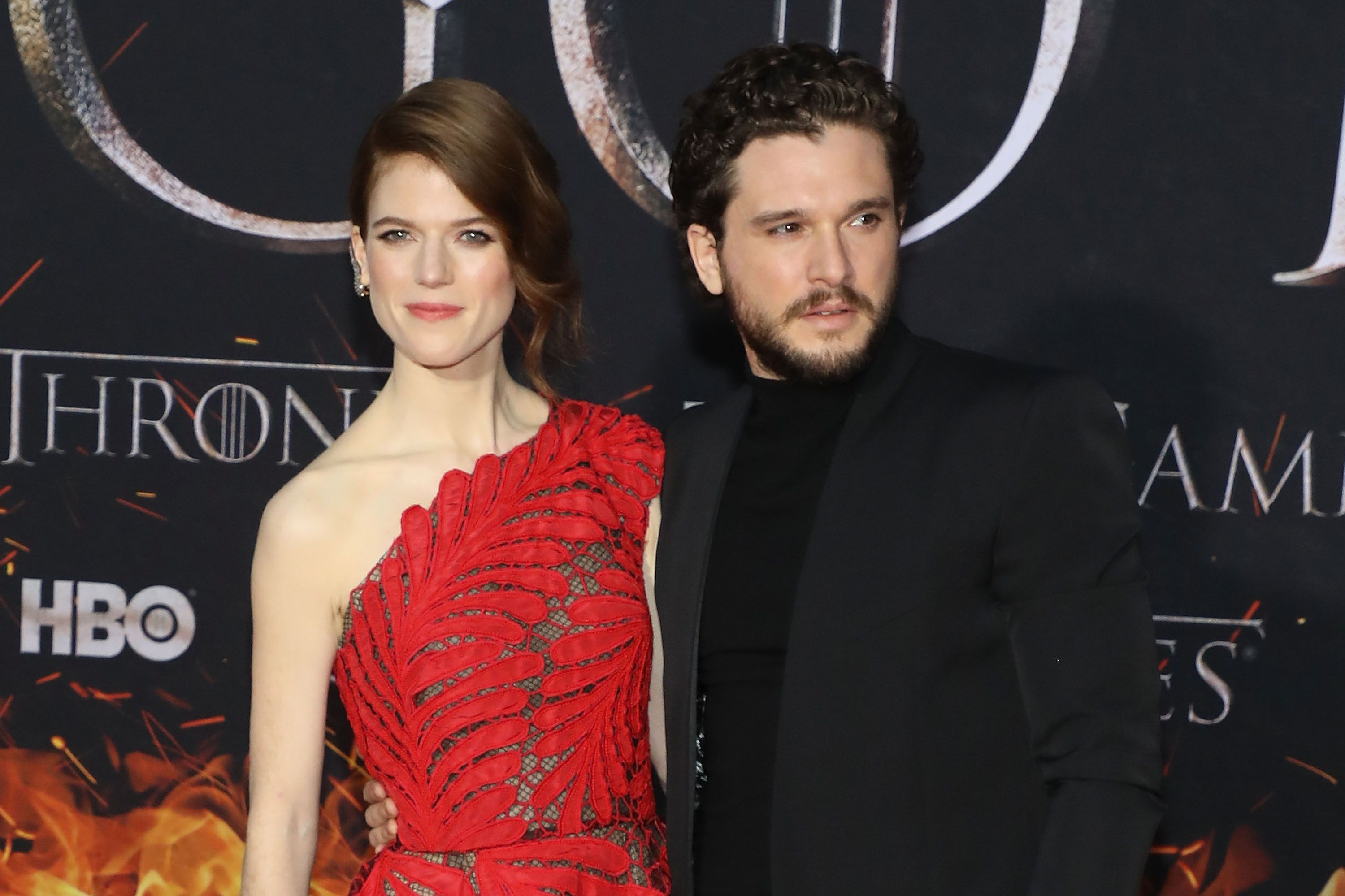 Rose Leslie and Kit Harington at the Season 8 premiere of "Game of Thrones" at Radio City Music Hall on April 3, 2019 | Photo: Getty Images