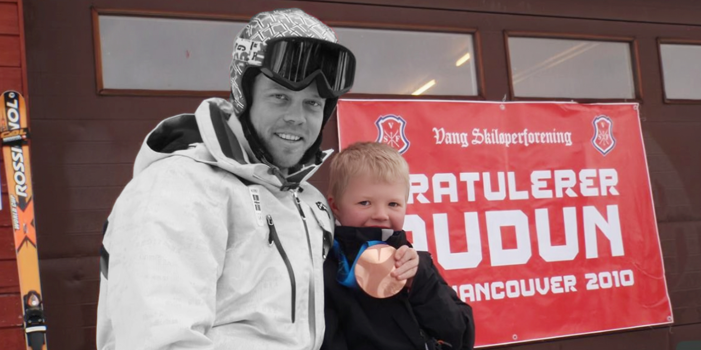 Audun Grønvold with a young boy | Source: Facebook/Hamar alpinsenter - Lierberget