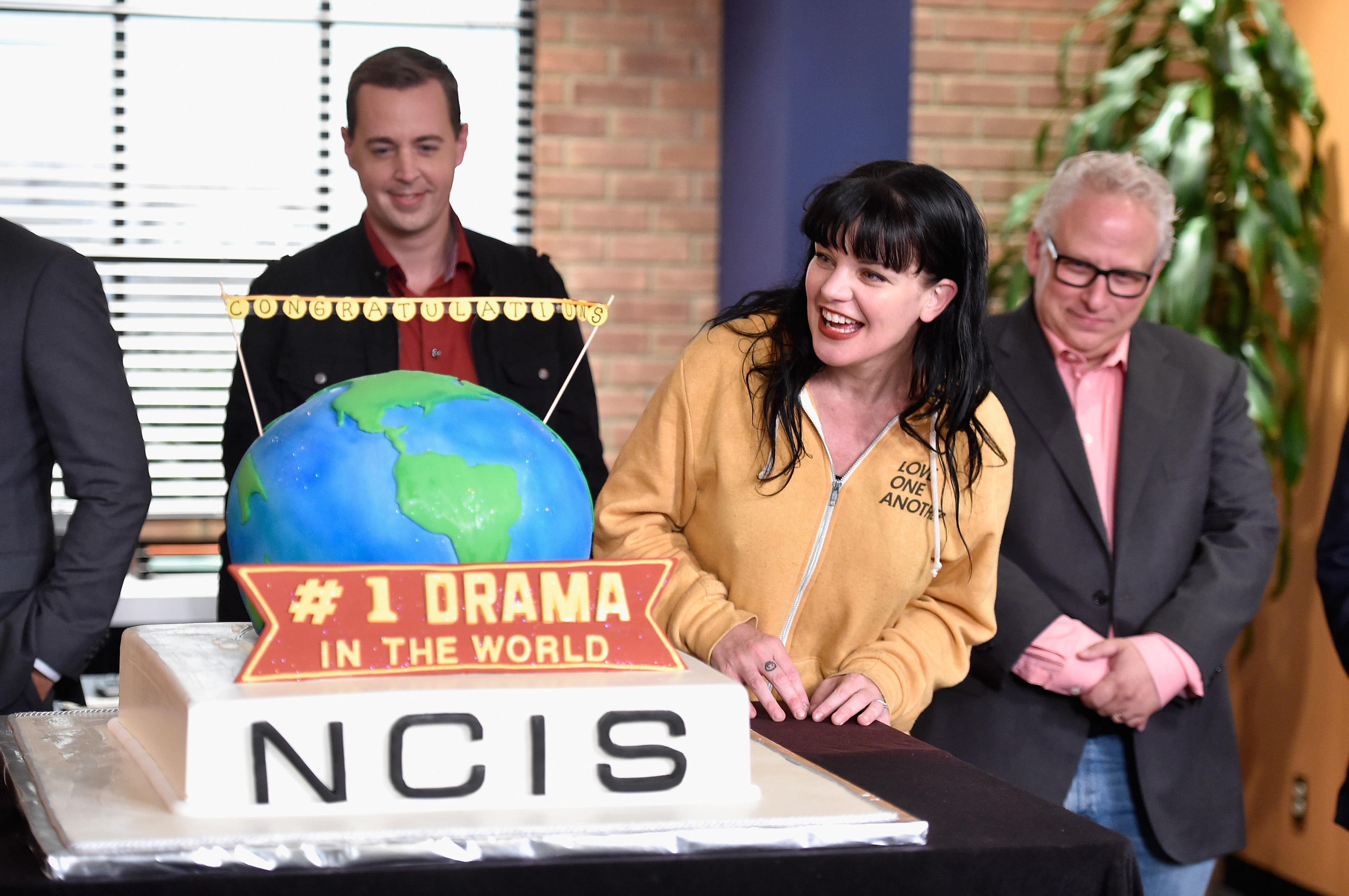Pauley Perrette and other "NCIS" cast members at the Monte-Carlo Television Festival on August 7, 2014, in Valencia, California | Source: Getty Images