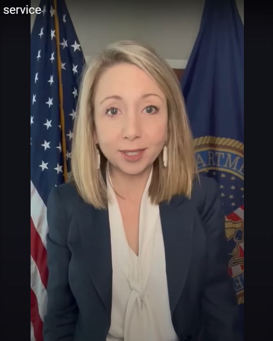 A screenshot of former U.S. Attorney Jessica Aber from a post dated May 11, 2023. | Source: YouTube/United States Attorneys