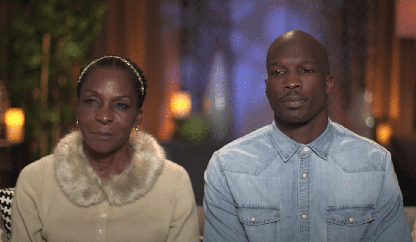 Chad "Ochocinco" Johnson and his mother Paula during their introduction video for "Marriage Boot Camp" that aired on April 14, 2017. | Source: YouTube/WEtv