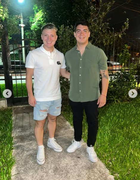 Mariano and Rodrigo Robles in a photo shared on April 6, 2026  | Source: Instagram/rodrirobles10