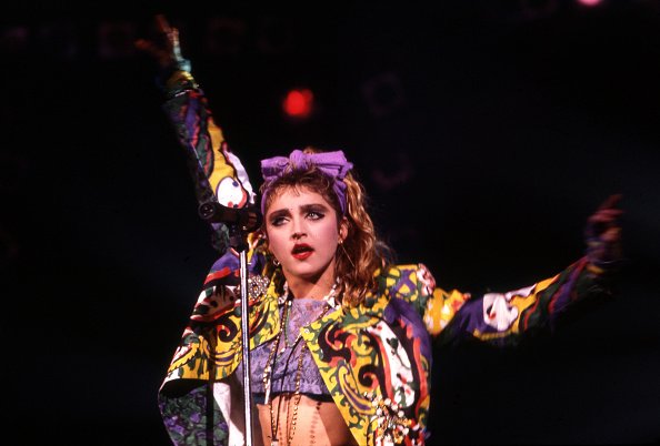 Madonna, on her "Virgin Tour" on May 25, 1985, in Detroit. | Source: Getty Images